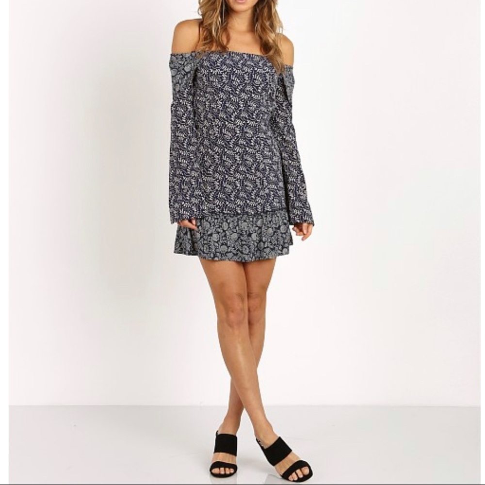 Stone Cold Fox Navy Elsa Dress Fern